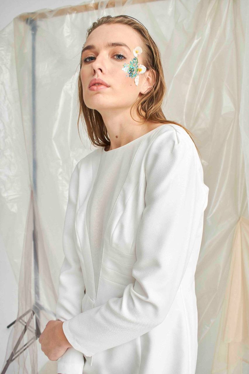 Midi Boy Sırt Dekolteli Elbise